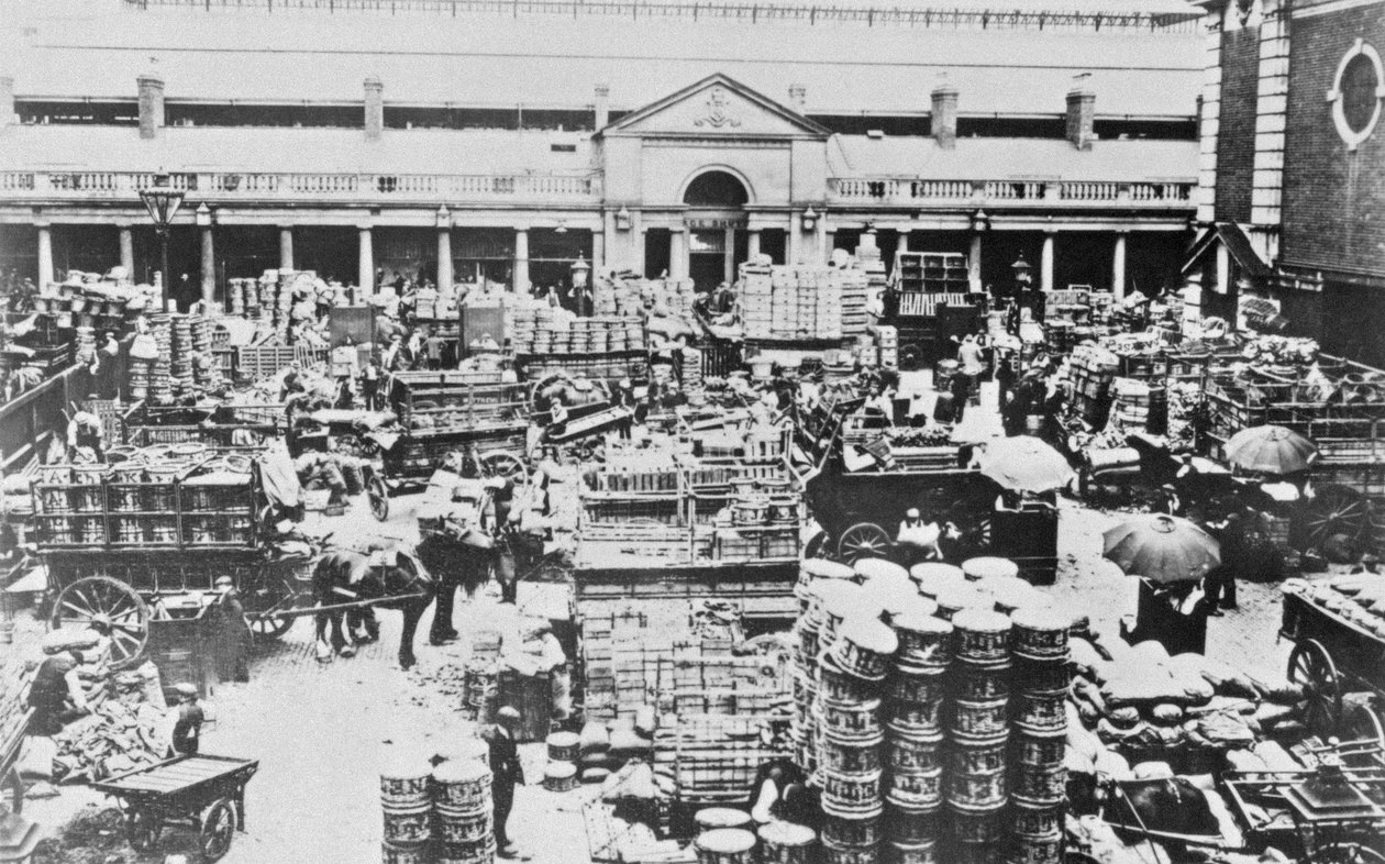 1900年在考文特花园市场装水果 作者 英国摄影师
