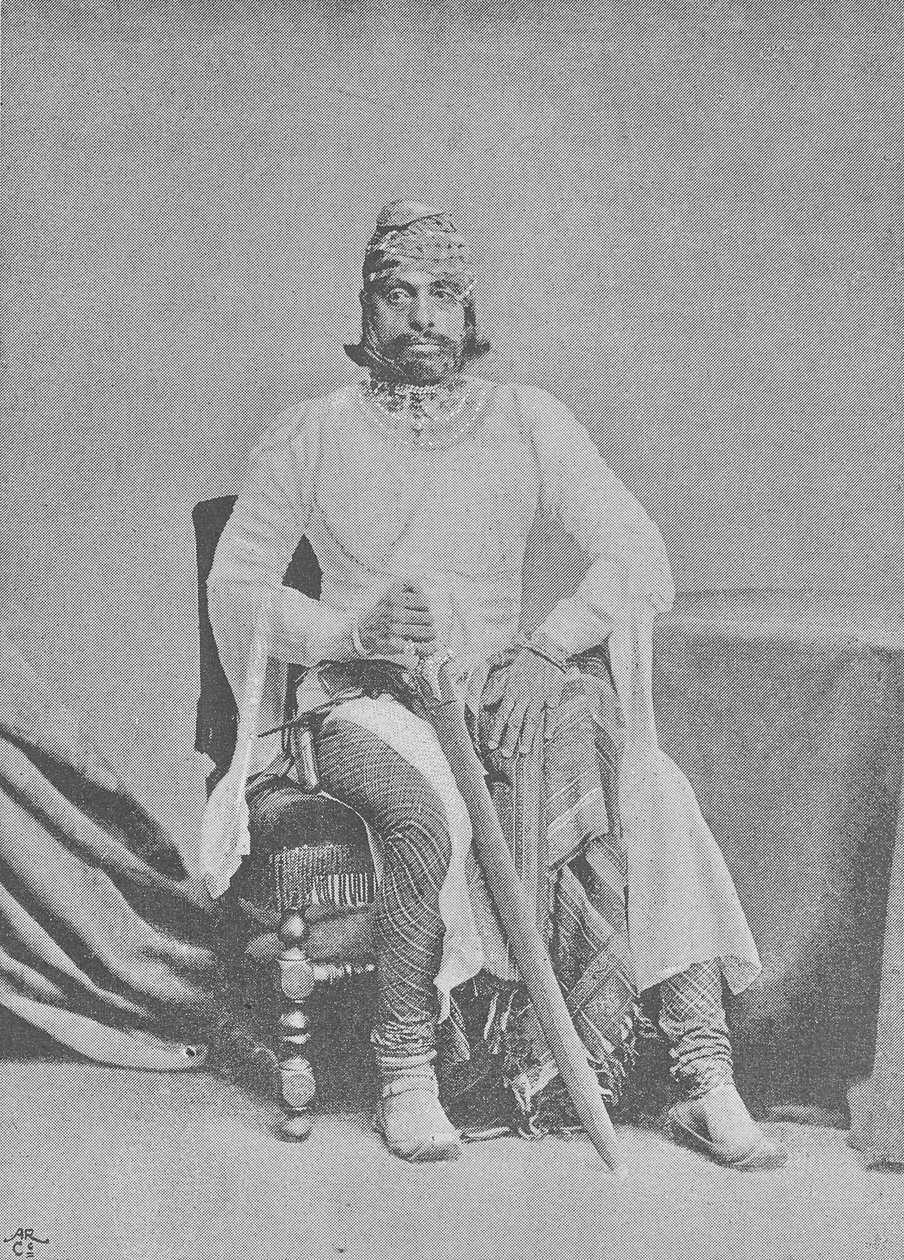 焦特布尔的Maharaja Jaswant Singhji II 作者 英国摄影师