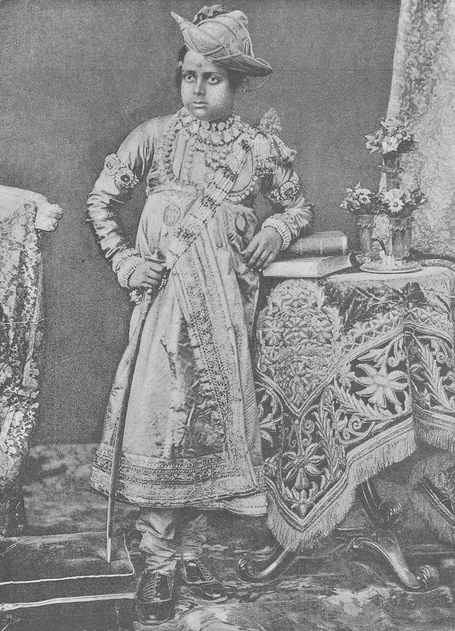 Gwalior的Maharaja Madho Rao Scindia 作者 英国摄影师