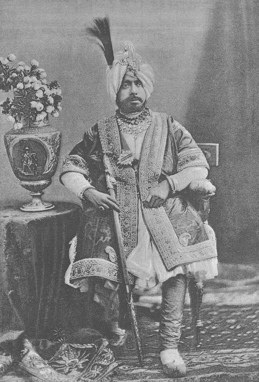 查谟和克什米尔的Maharaja Pratap Singhji 作者 英国摄影师