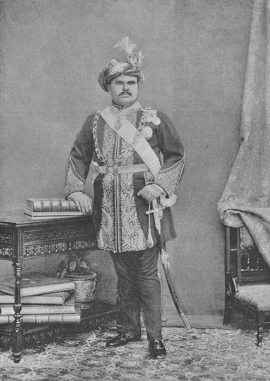 Bhavnagar的Maharaja Takhtsinhji 作者 英国摄影师