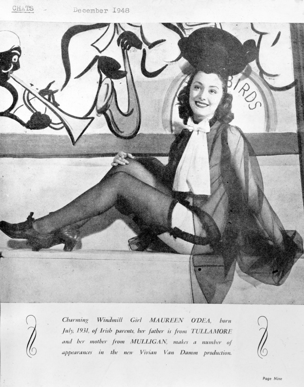 Maureen O&39;Dea，Vivian van Damme的“风车女孩”之一，1948年 作者 英国摄影师