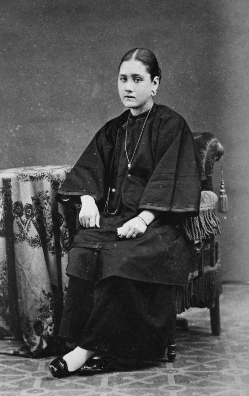 混血女孩，1878年 作者 英国摄影师