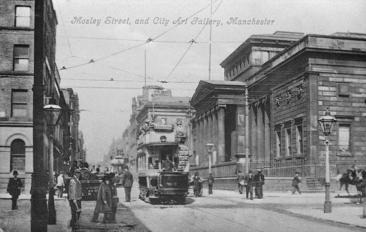 莫斯利街和城市美术馆，曼彻斯特，c.1910 作者 英国摄影师