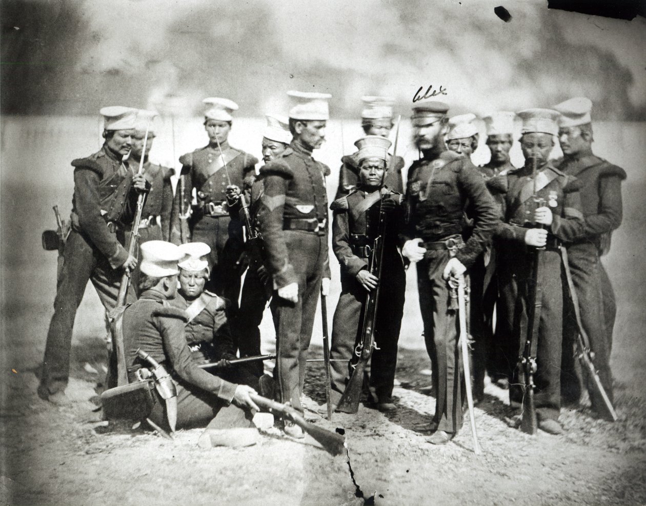 新的Nusseeree步枪营和Major A. Bagot，1857年 作者 英国摄影师