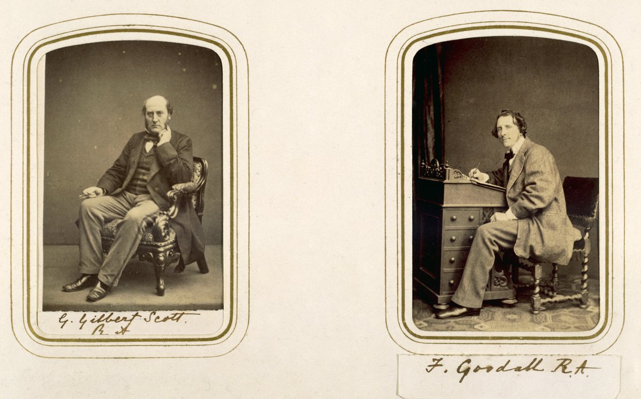 George Gilbert Scott和Frederick Goodall的肖像（棕褐色照片） 作者 英国摄影师