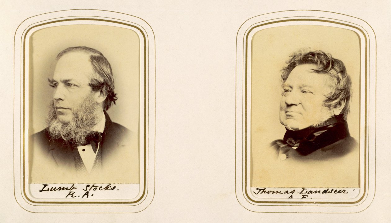 Lumb Stocks和Thomas Landseer的肖像（棕褐色照片） 作者 英国摄影师