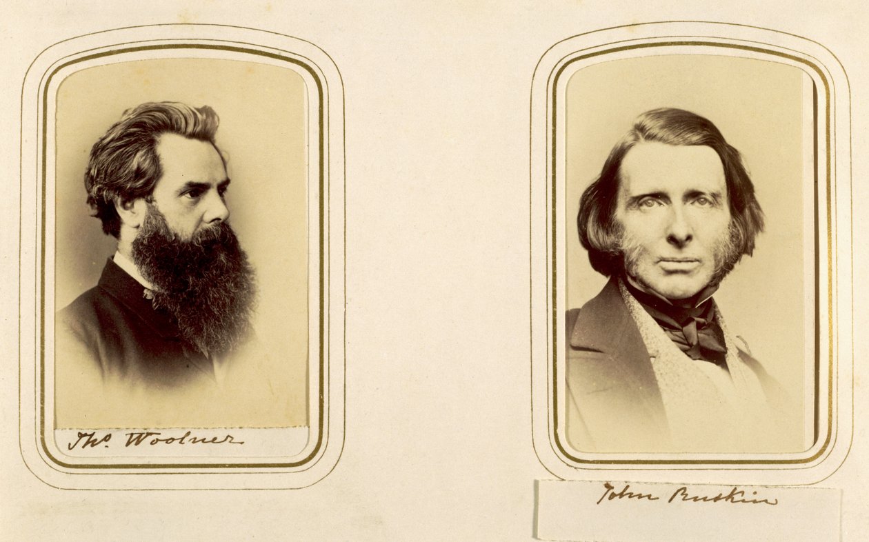 Thomas Woolner和John Ruskin的肖像（棕褐色照片） 作者 英国摄影师