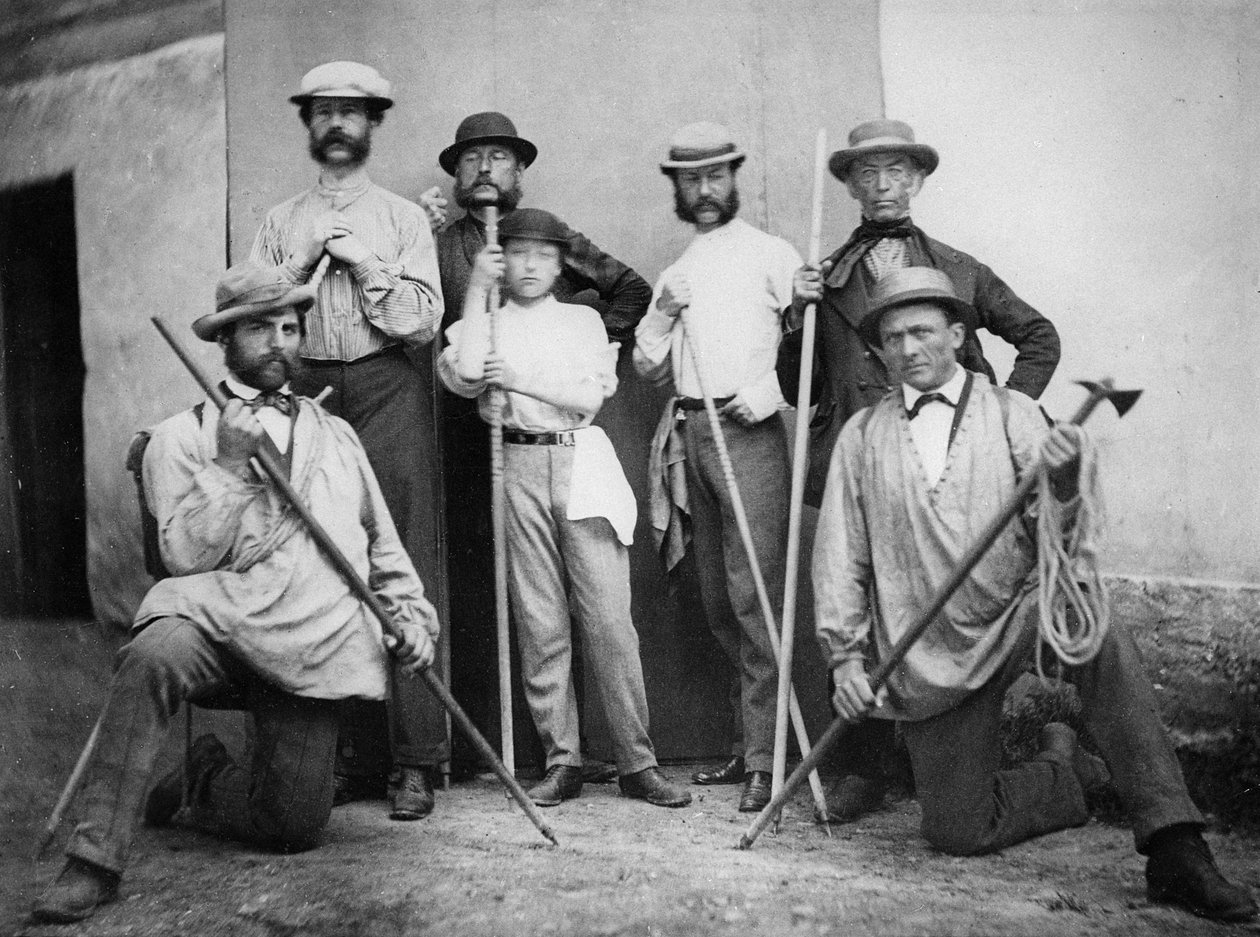 Arthurs王子远征勃朗峰，1865年 作者 英国摄影师