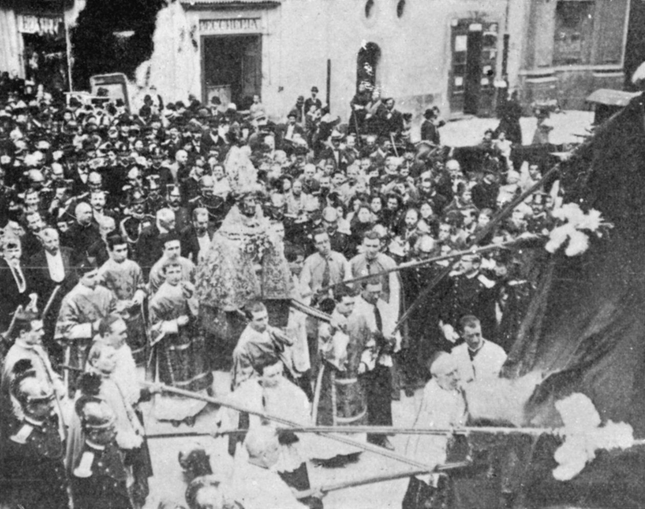圣徒1月天在那不勒斯，意大利，从国王的例证，1901年5月25日 作者 英国摄影师