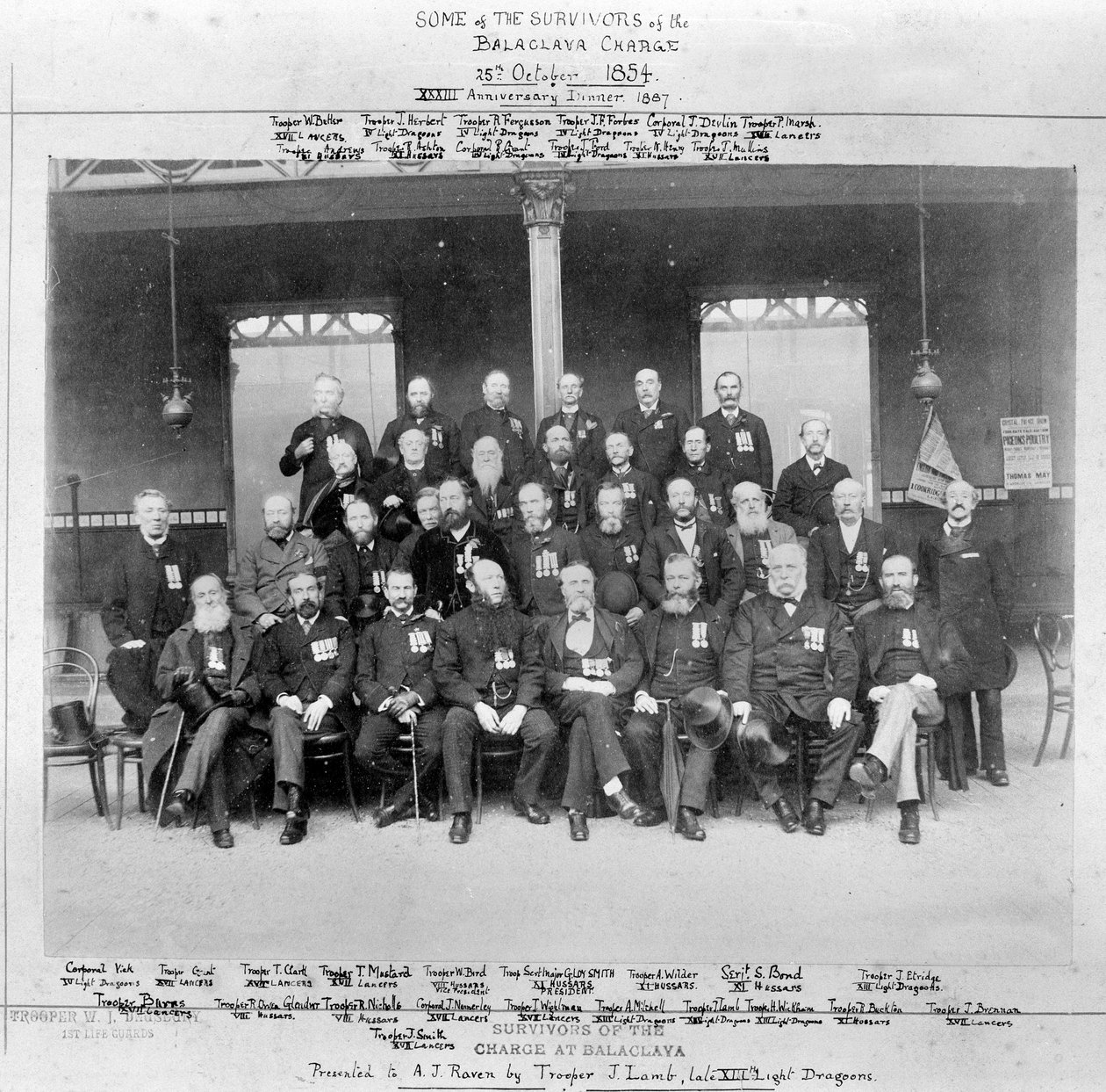 1887年10月25日，1887年，巴拉克拉瓦骑兵的幸存者 作者 英国摄影师