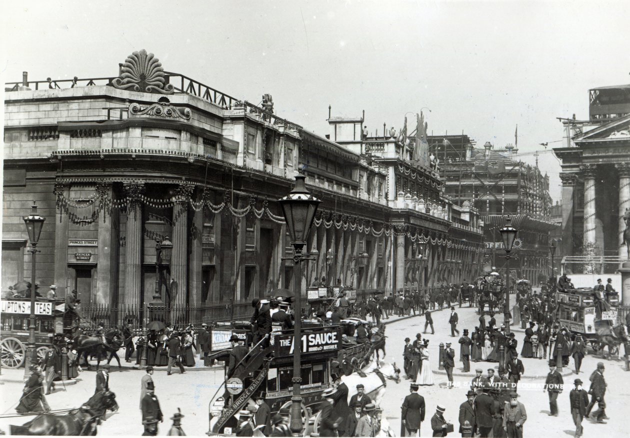 1897年，英格兰银行为Queen Victorias Diamond Jubilee装饰 作者 英国摄影师