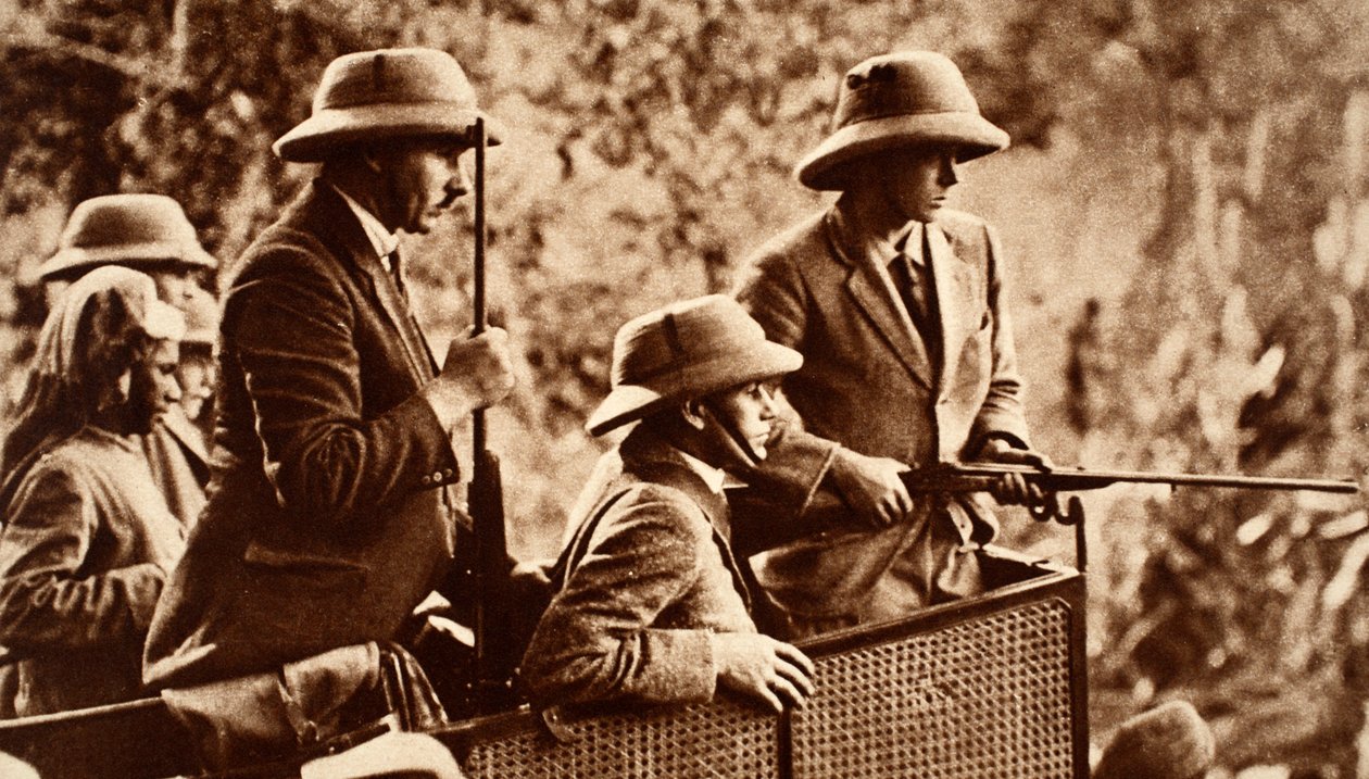 印度巡回演唱会 - 爱德华八世国王在尼泊尔拍摄，1921年 作者 英国摄影师