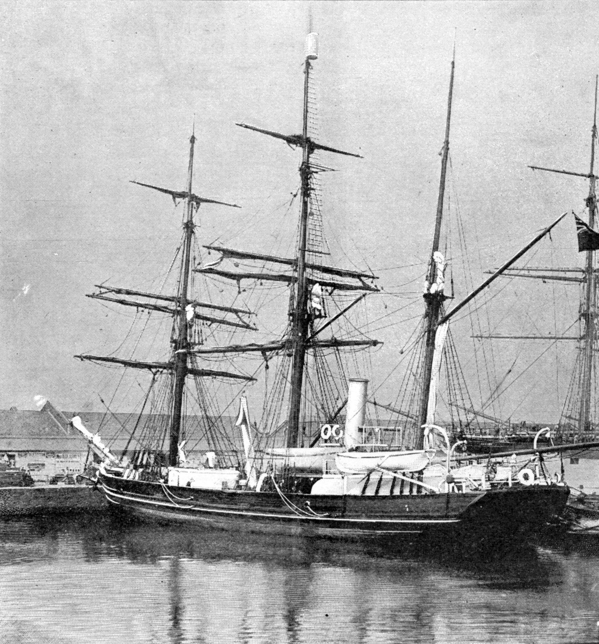1902年7月19日，国家南极远征救济船，图形插图 作者 英国摄影师