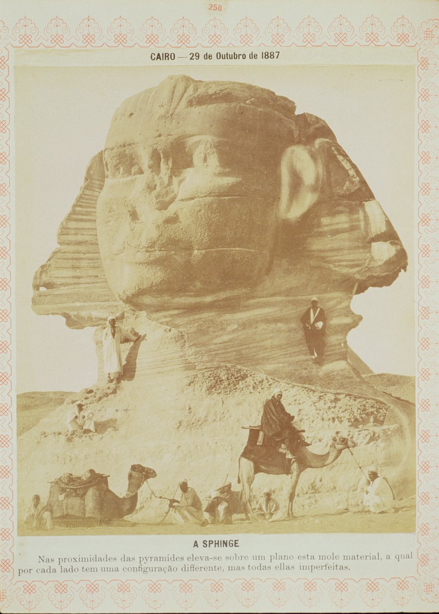 狮身人面像，埃及，1887年（蛋白印刷品） 作者 英国摄影师