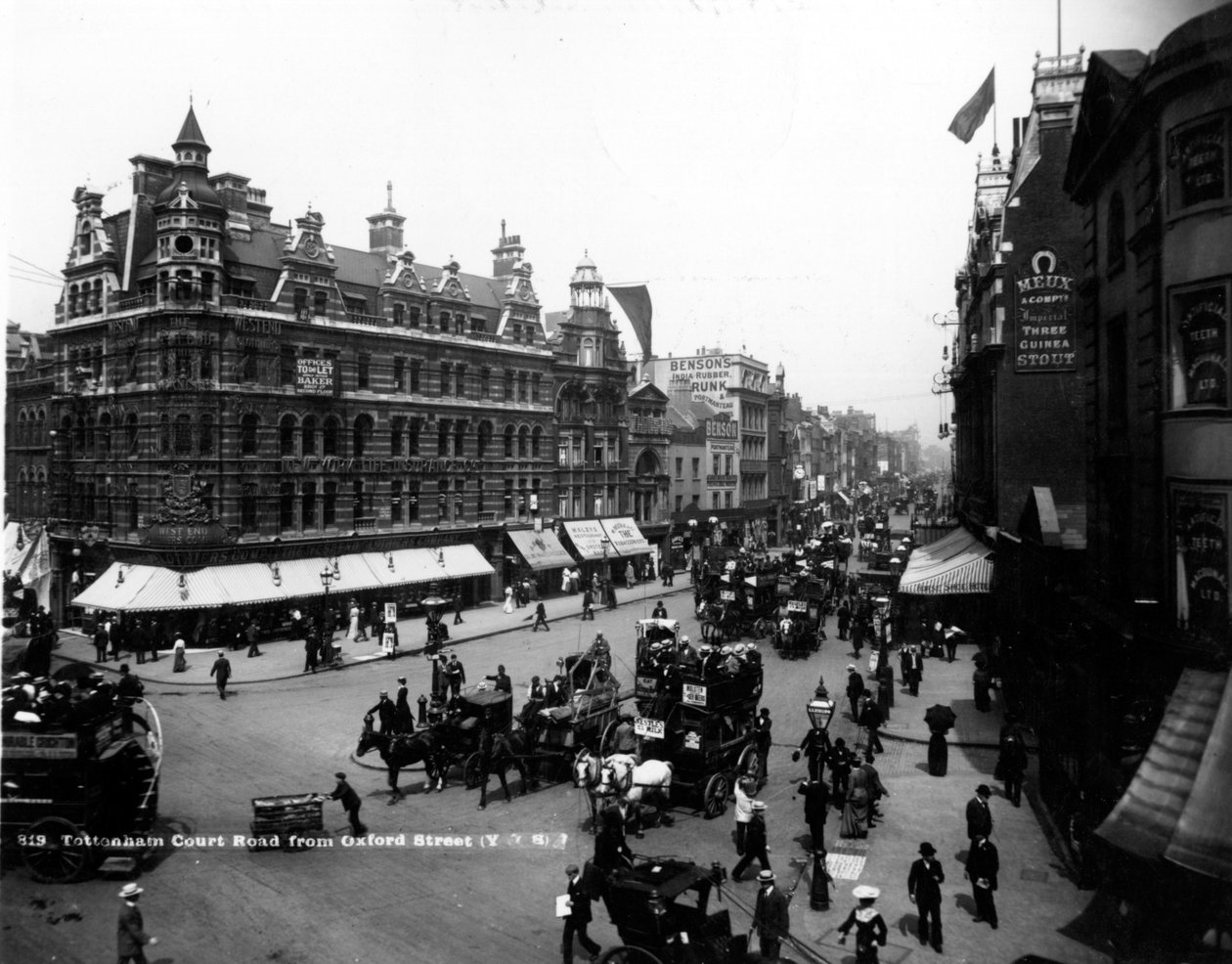 托特纳姆法院路，伦敦牛津街，c.1891 作者 英国摄影师