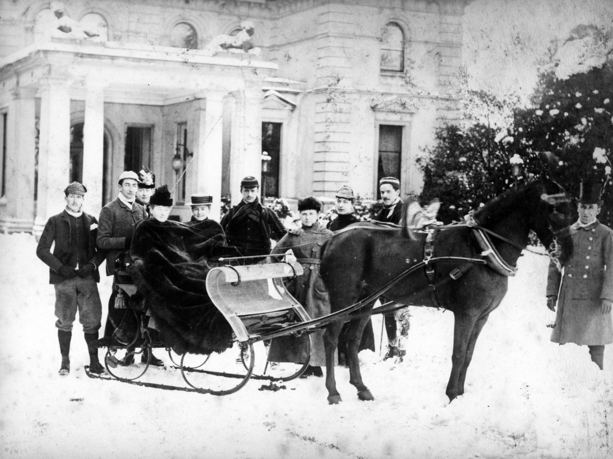 Victorian Sleigh Ride，c.1870-99 作者 英国摄影师