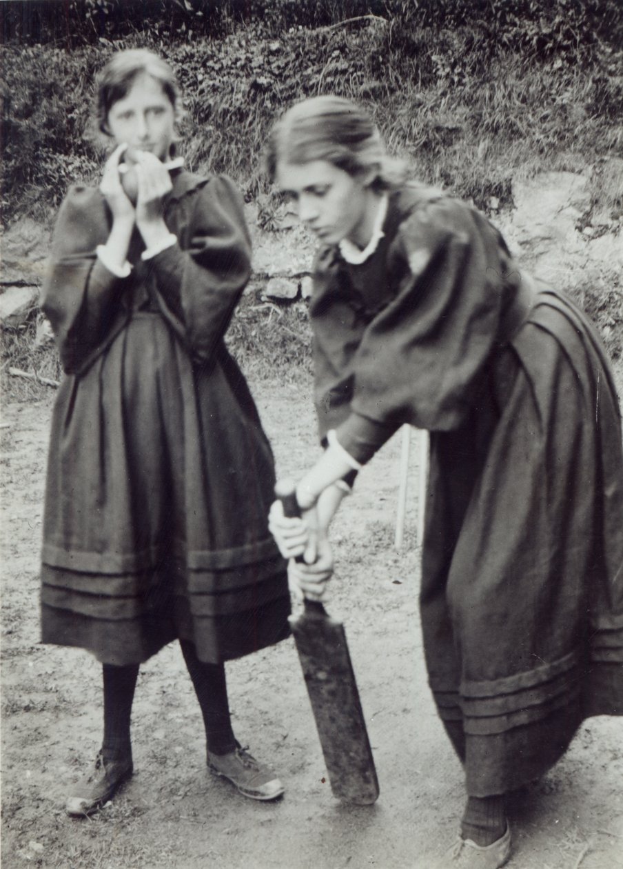 弗吉尼亚和凡妮莎斯蒂芬，1894年在圣艾夫斯 作者 英国摄影师