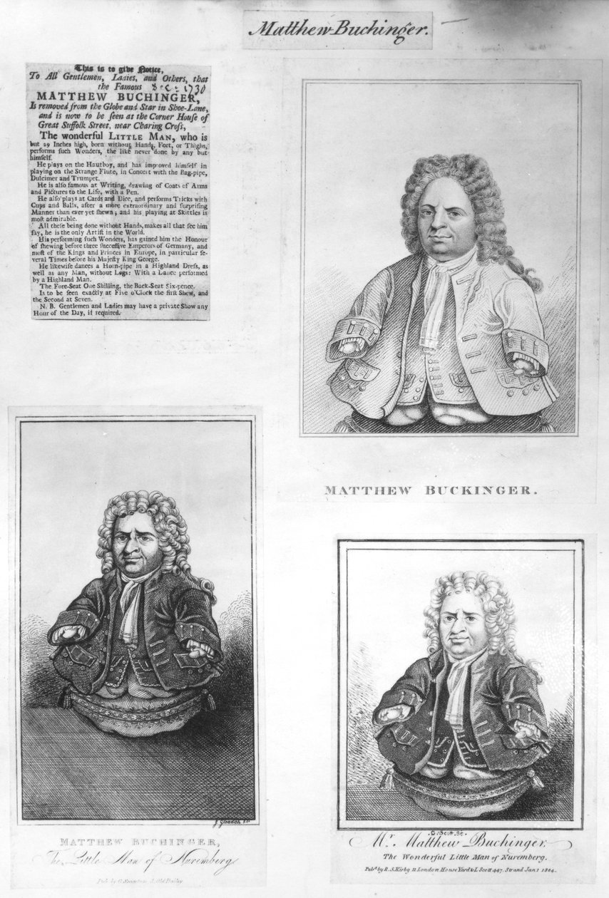 关于Matthew Buchinger的剪辑集，1880年 作者 英语学校