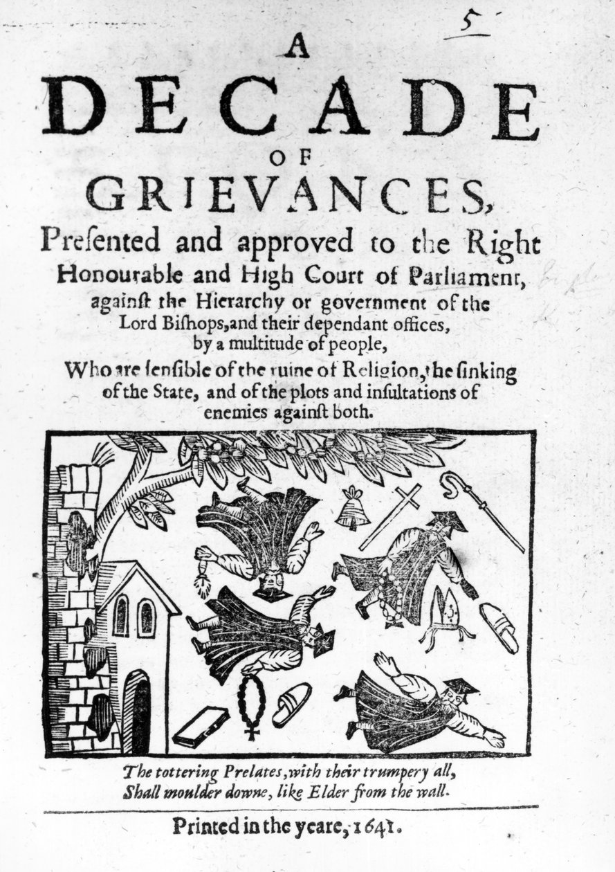 “十年的不满”，Alexander Leighton的小册子袭击了主教制度，1641年 作者 英语学校
