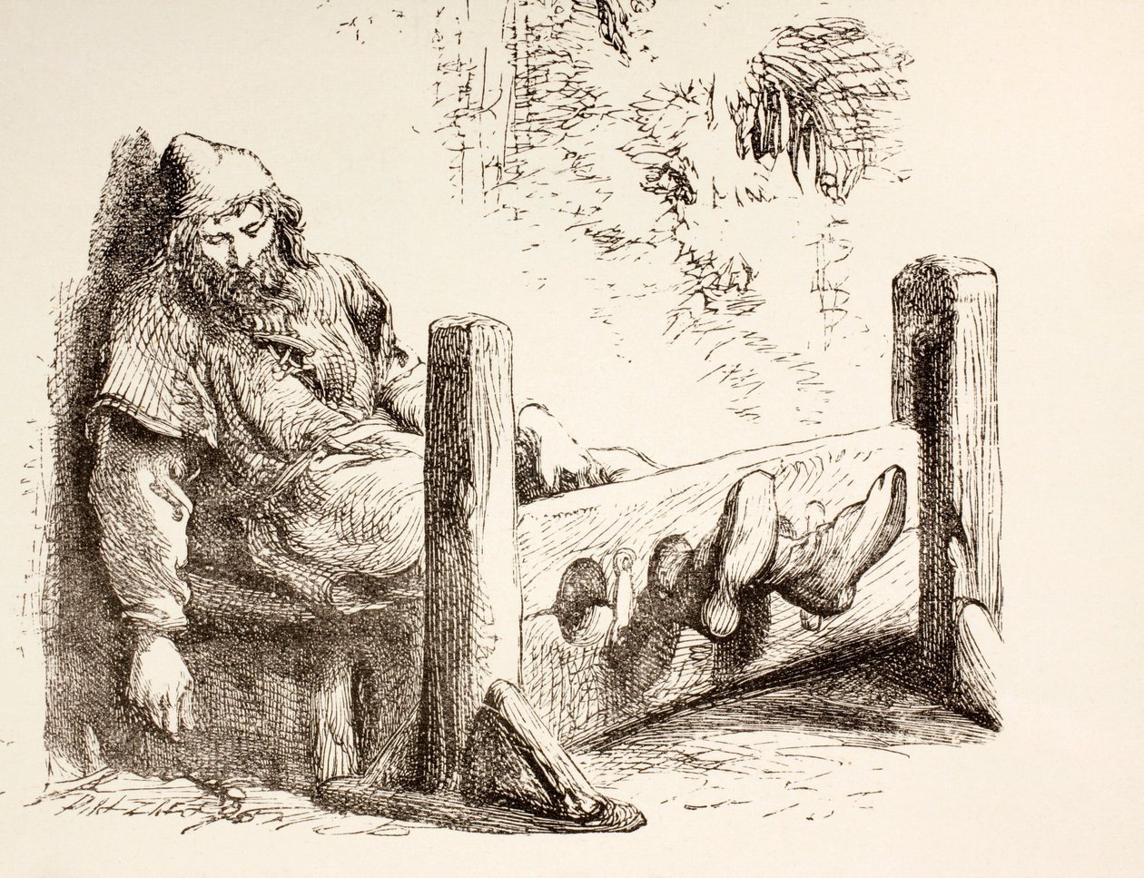 一个男人在股票，1890年 作者 英语学校