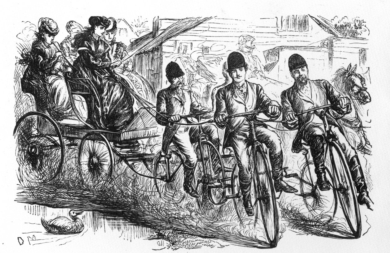 一种新颖的想法。 1869年8月21日出版的“冲床”中的卡通片，立即回到布莱顿 作者 英语学校