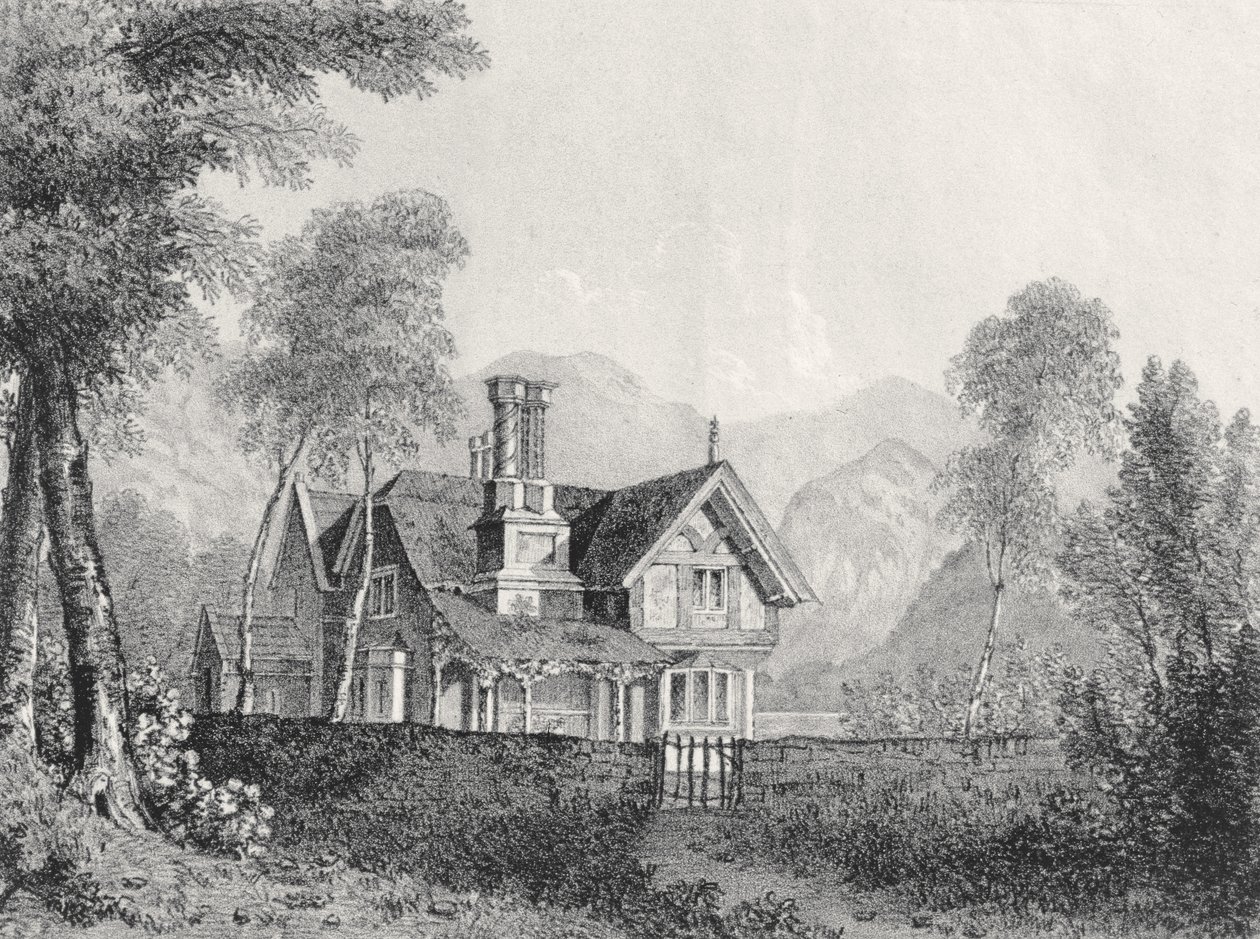 1825年Michael Faraday的剪贴簿中的小屋 作者 英语学校