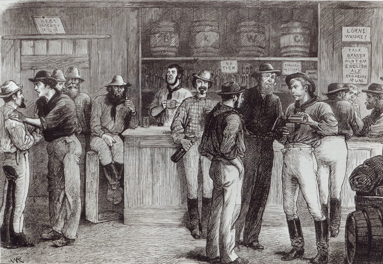 1878年，在一个灌木小酒馆里，“一般的喊叫” 作者 英语学校