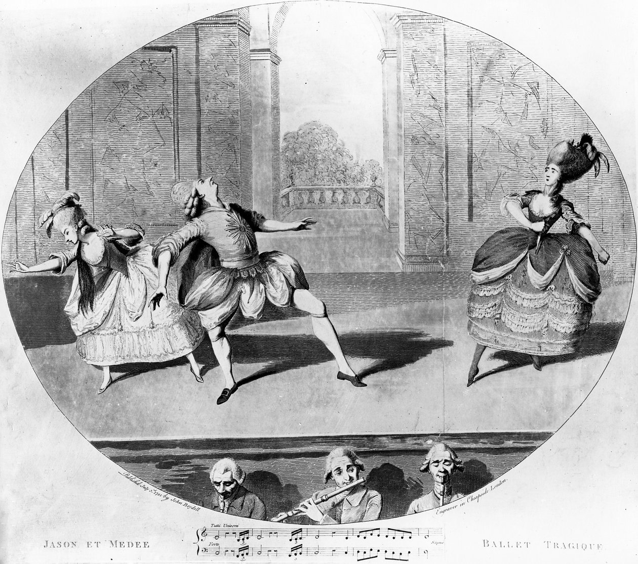 1781年芭蕾舞剧“Jason et Medee”中的场景 作者 英语学校