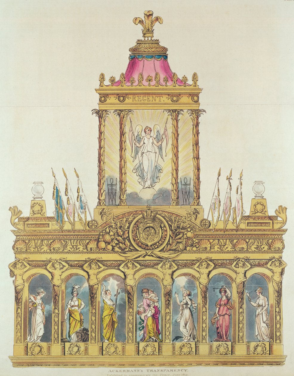 阿克曼透明度，1814年6月（彩色蚀刻和aquatint） 作者 英语学校
