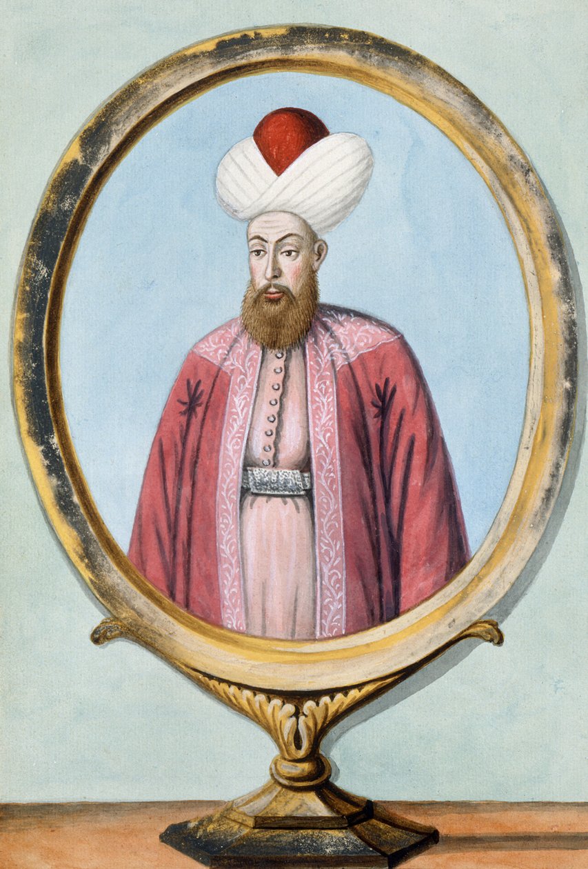 Amurath（Murad）I（1319-89），Sultan 1359-89，来自土耳其皇帝肖像系列，1808（wc） 作者 英语学校