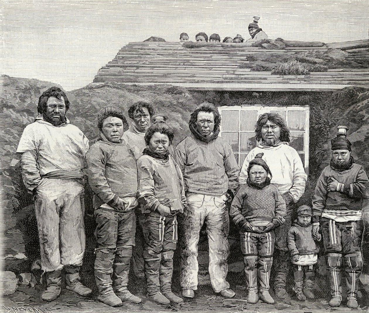 爱斯基摩人的家庭，来自“英国画报杂志”，1891-92 作者 英语学校