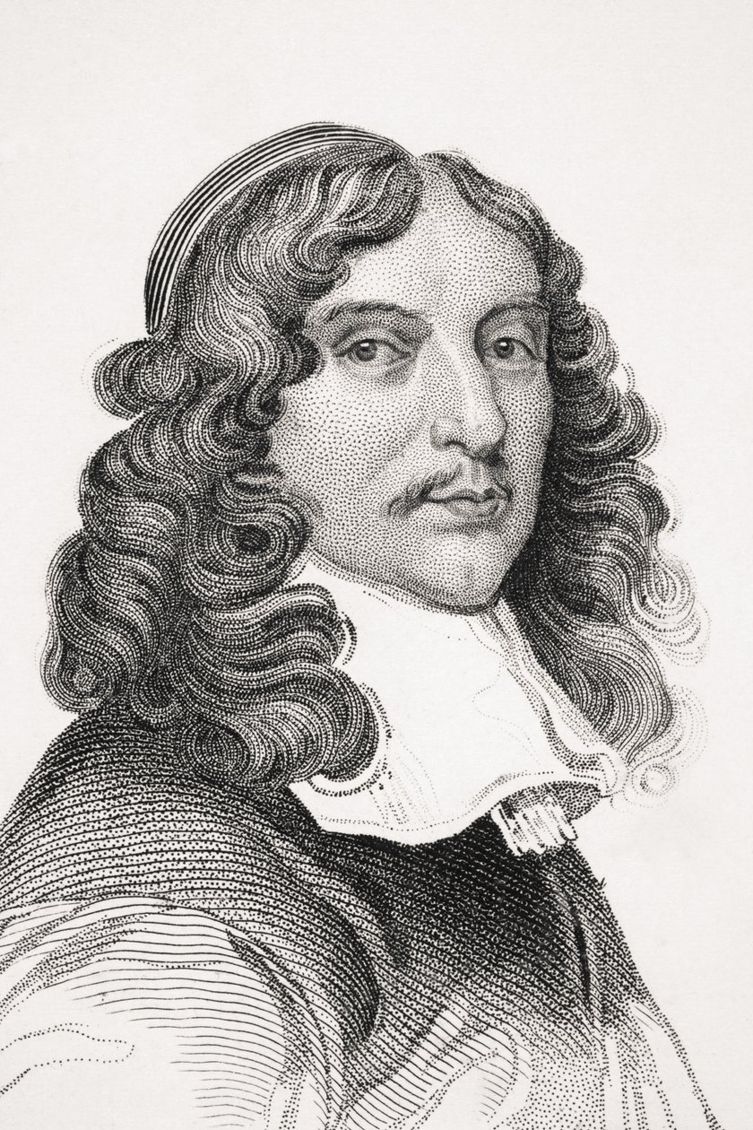 Andrew Marvell，来自Brougham勋爵的“Old England&39;s Worthies”的插图，出版于1880年 作者 英语学校