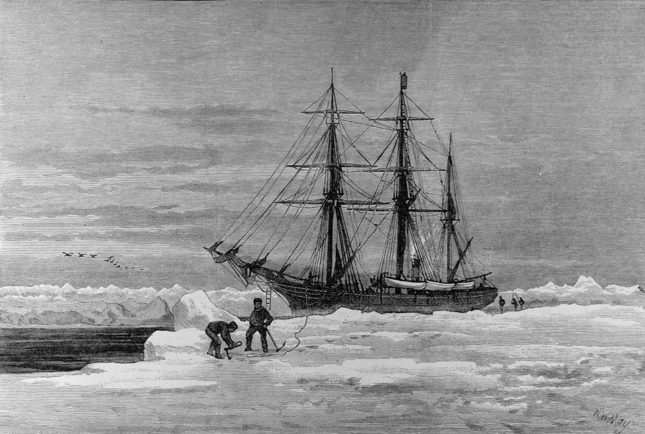 北极探索：Eira，Leigh Smith先生的游艇，来自“伦敦新闻画报”，1882年1月7日 作者 英语学校