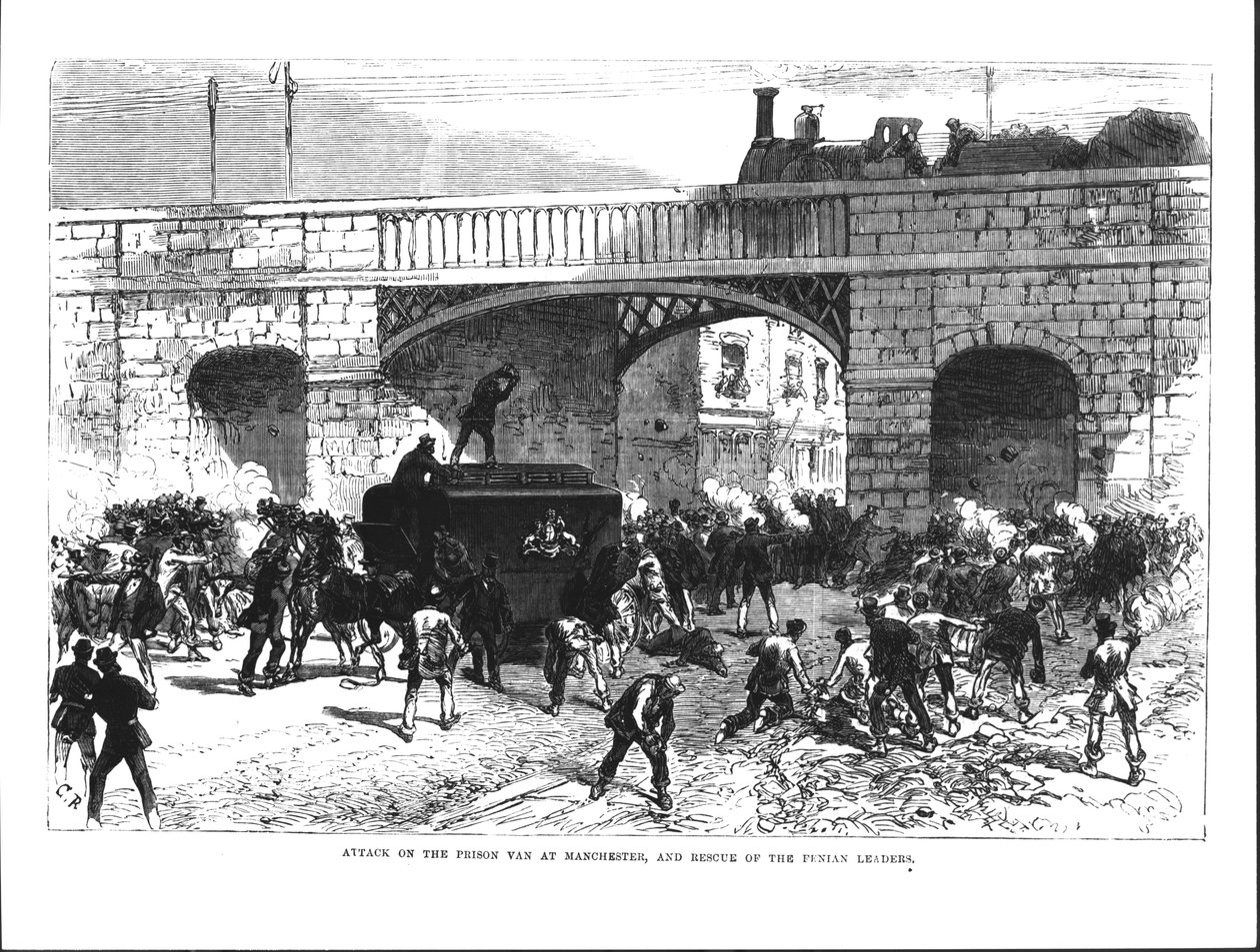 攻击曼彻斯特的监狱范围，以及拯救Fenian领导人Allan，Larkin和O&39;Brien，1860年代 作者 英语学校