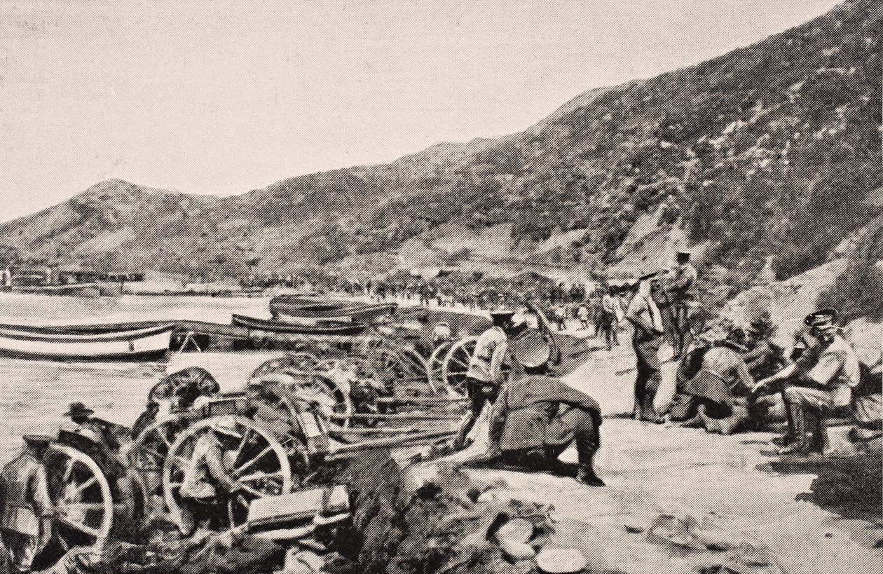 澳大利亚军队于1915年在Anzac Cove Gallipoli Peninsula土耳其举行的“The War Illustrated Album deLuxe”于1916年在伦敦出版 作者 英语学校