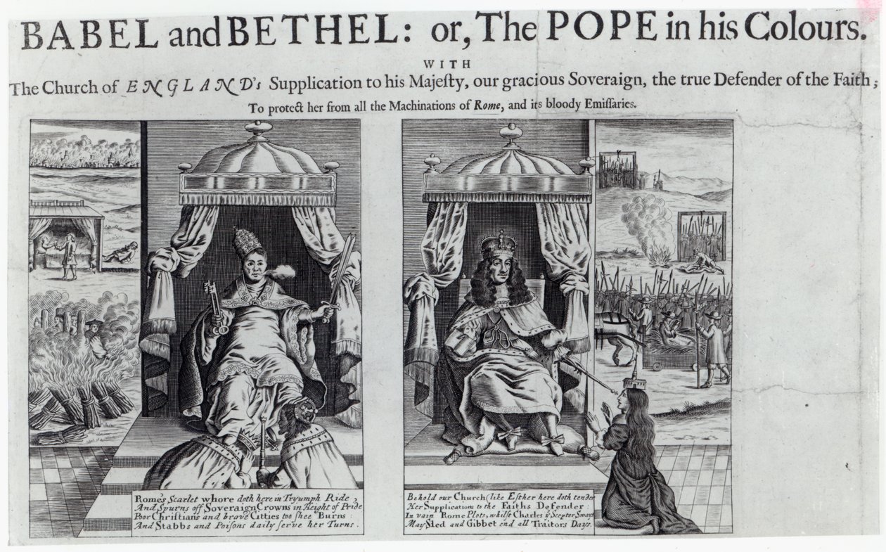 巴别塔和伯特利：或者，教皇在他的色彩中，1679年 作者 英语学校