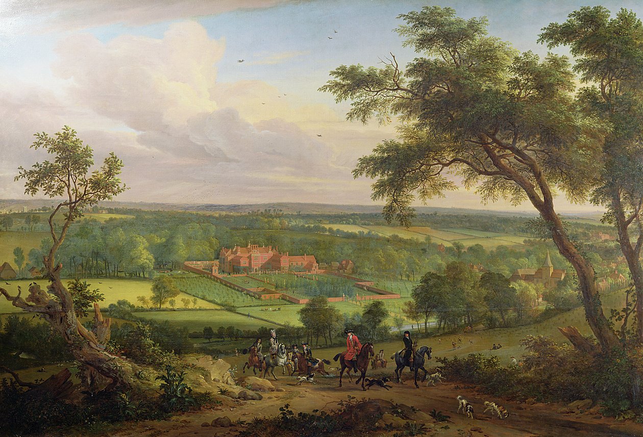 Bifrons Park，Patrixbourne，Kent，以前归功于John Wootton（1682-1764），之前归功于Jan Siberechts（1627-c.1703）c.1695-1705 作者 英语学校