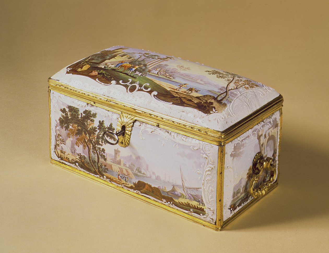 Bilston茶叶罐，1770（珐琅） 作者 英语学校