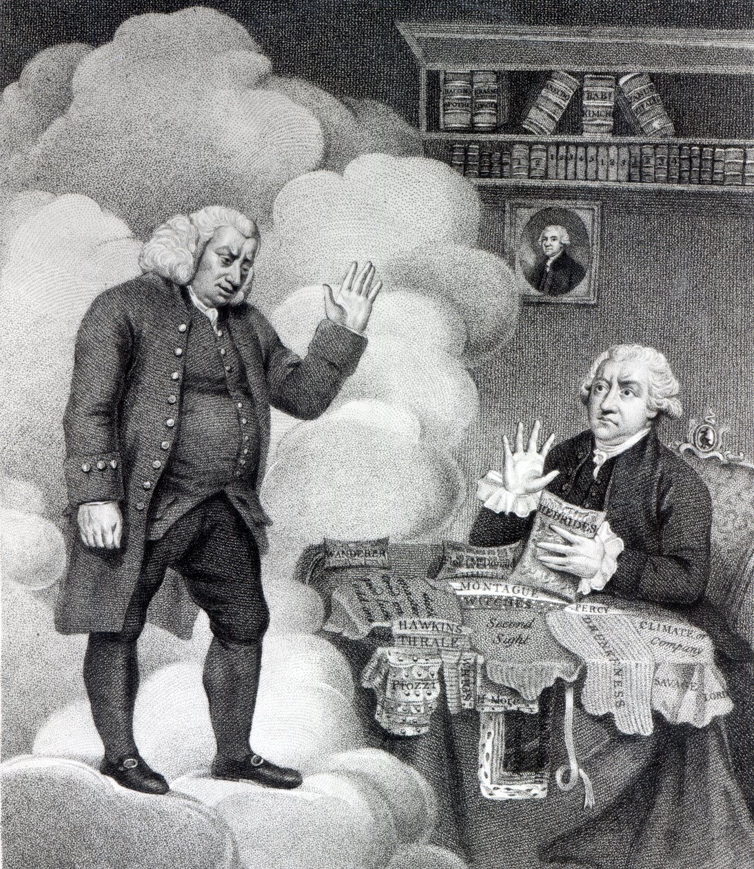 博斯韦尔和塞缪尔约翰逊的幽灵，于1803年出版 作者 英语学校
