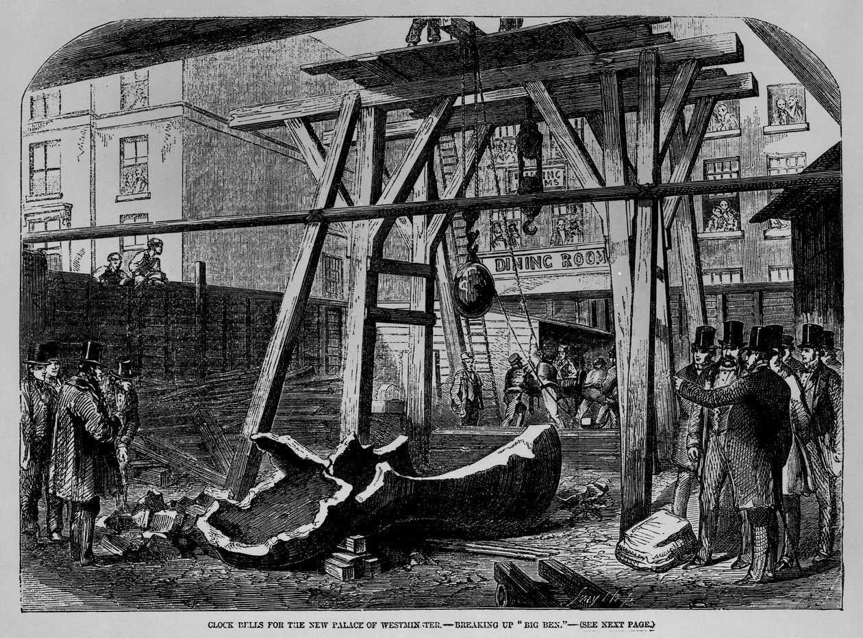从1858年3月6日的“伦敦新闻报”中分解大本钟 作者 英语学校