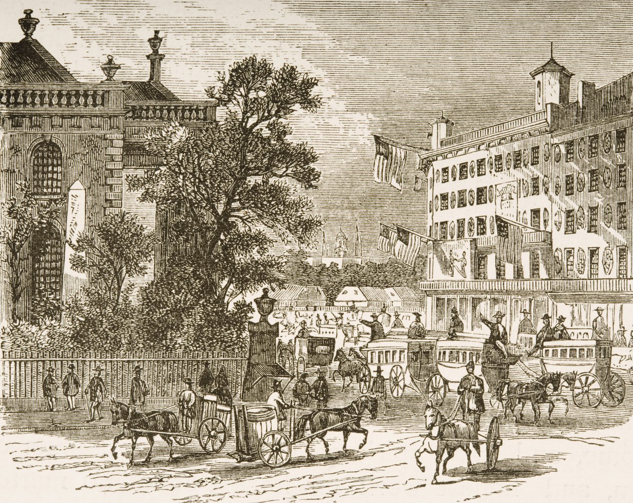 纽约圣保罗百老汇，1870年出版，1876年由宗教学会出版的“美国图片” 作者 英语学校