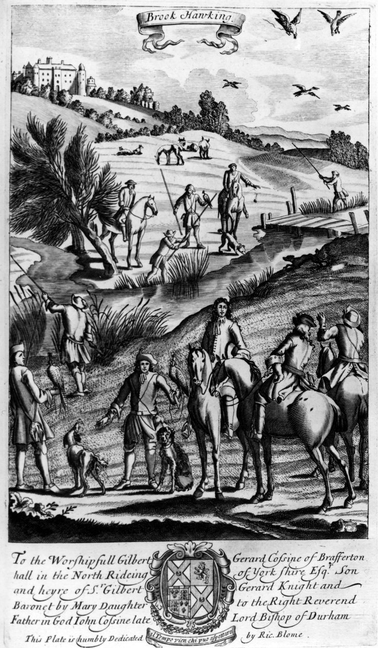 1686年，理查德·布洛姆（Richard Blome）出版的“绅士娱乐”（The Gentleman&39;s Recreation）中的布鲁克小贩 作者 英语学校
