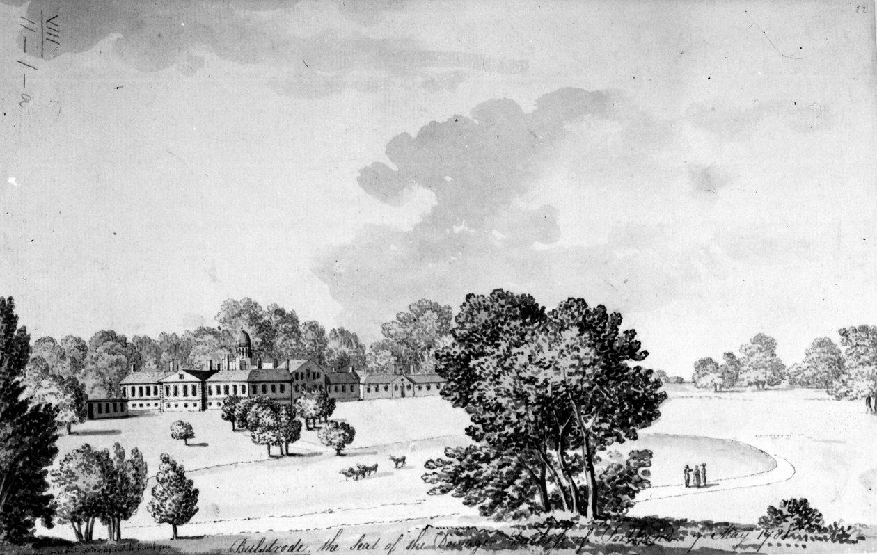 1781年，白金汉郡的Bulstrode公园（笔，水墨在纸上） 作者 英语学校
