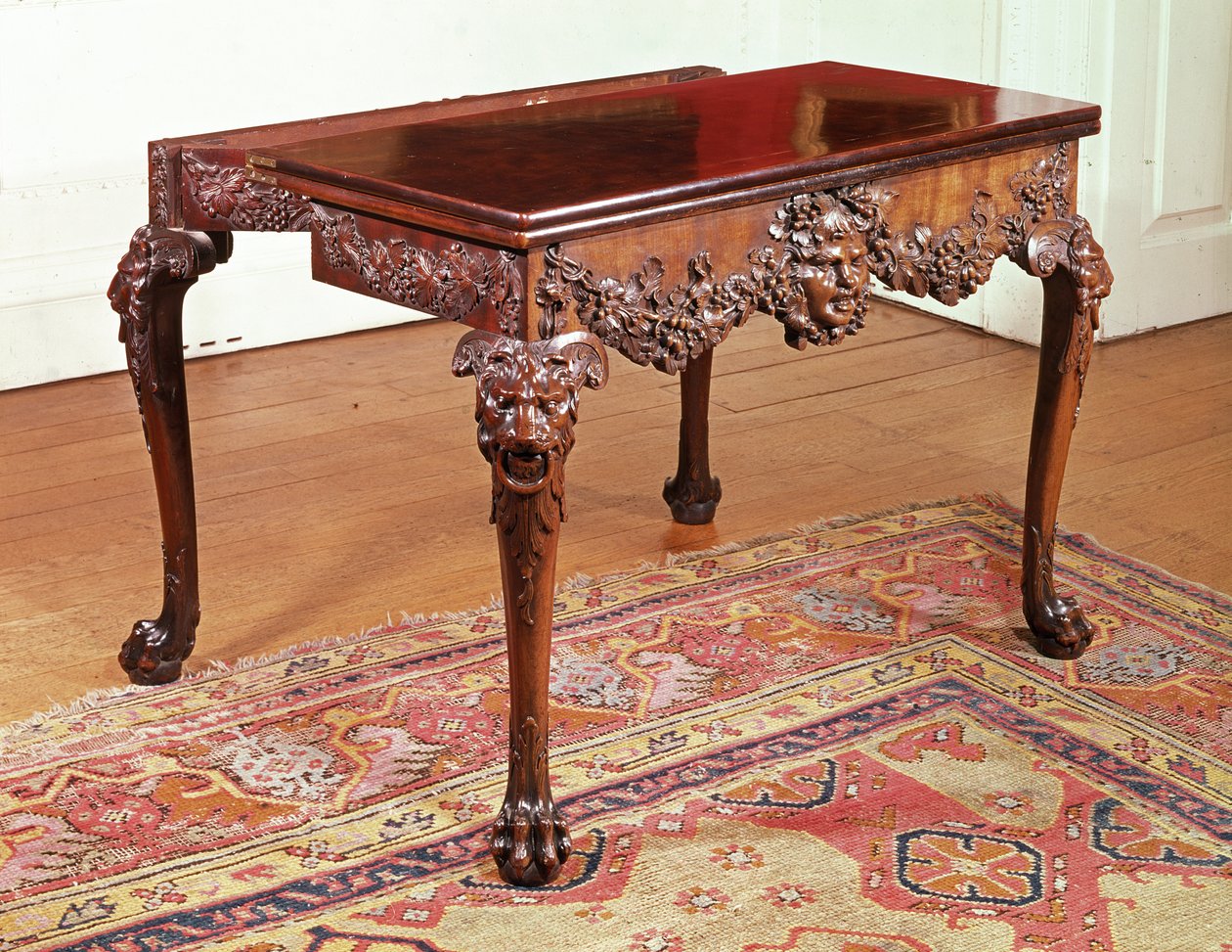 卡表，c.1740（西班牙桃花心木） 作者 英语学校