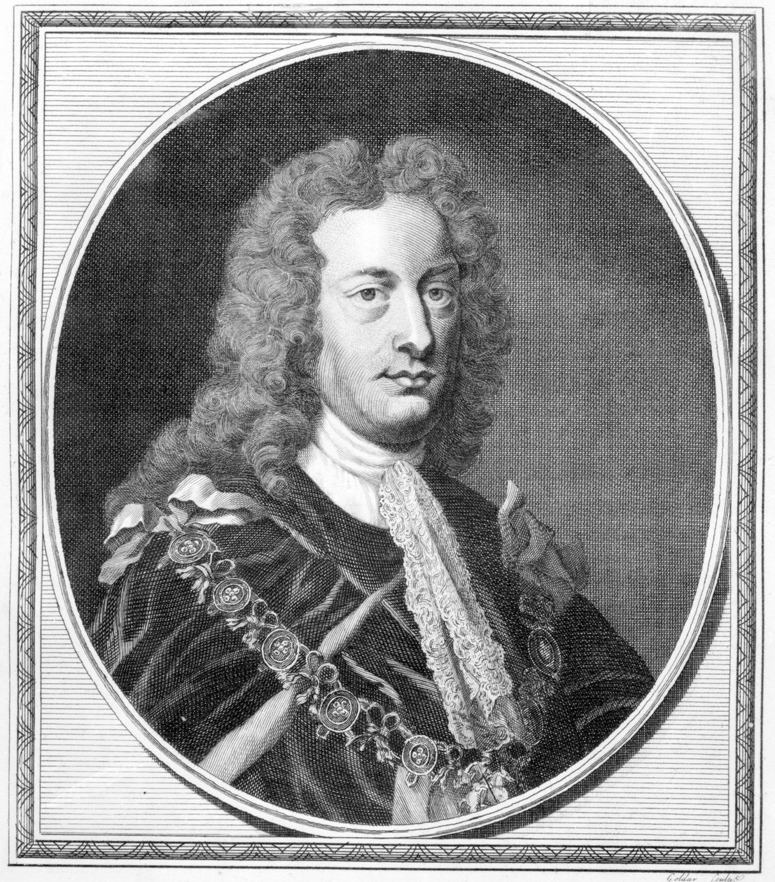 查尔斯斯宾塞，桑德兰的第三伯爵，由约翰戈尔德雕刻，1784年 作者 英语学校