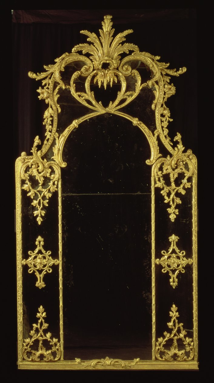 Chippendale镜子，c.1750（giltwood） 作者 英语学校