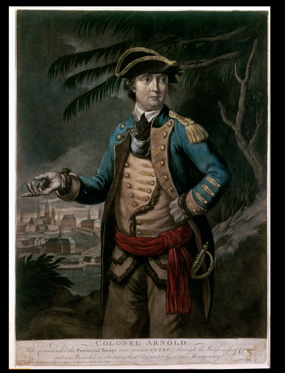 酒吧Benedict Arnold上校，酒吧。伦敦，1776年（mezzotint） 作者 英语学校