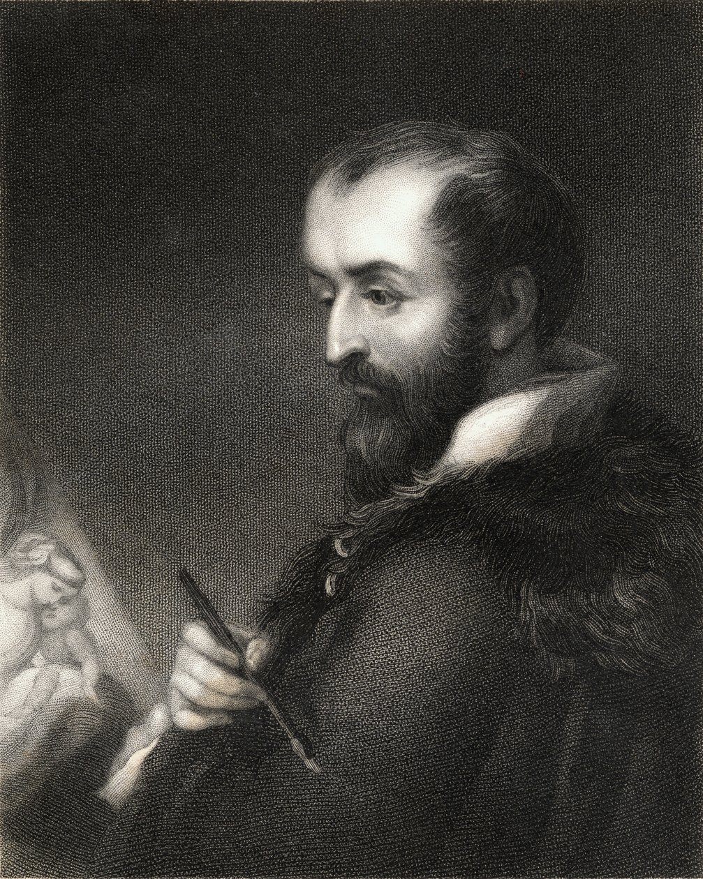 Correggio（1494-1534）来自1833年出版的“肖像画廊” 作者 英语学校