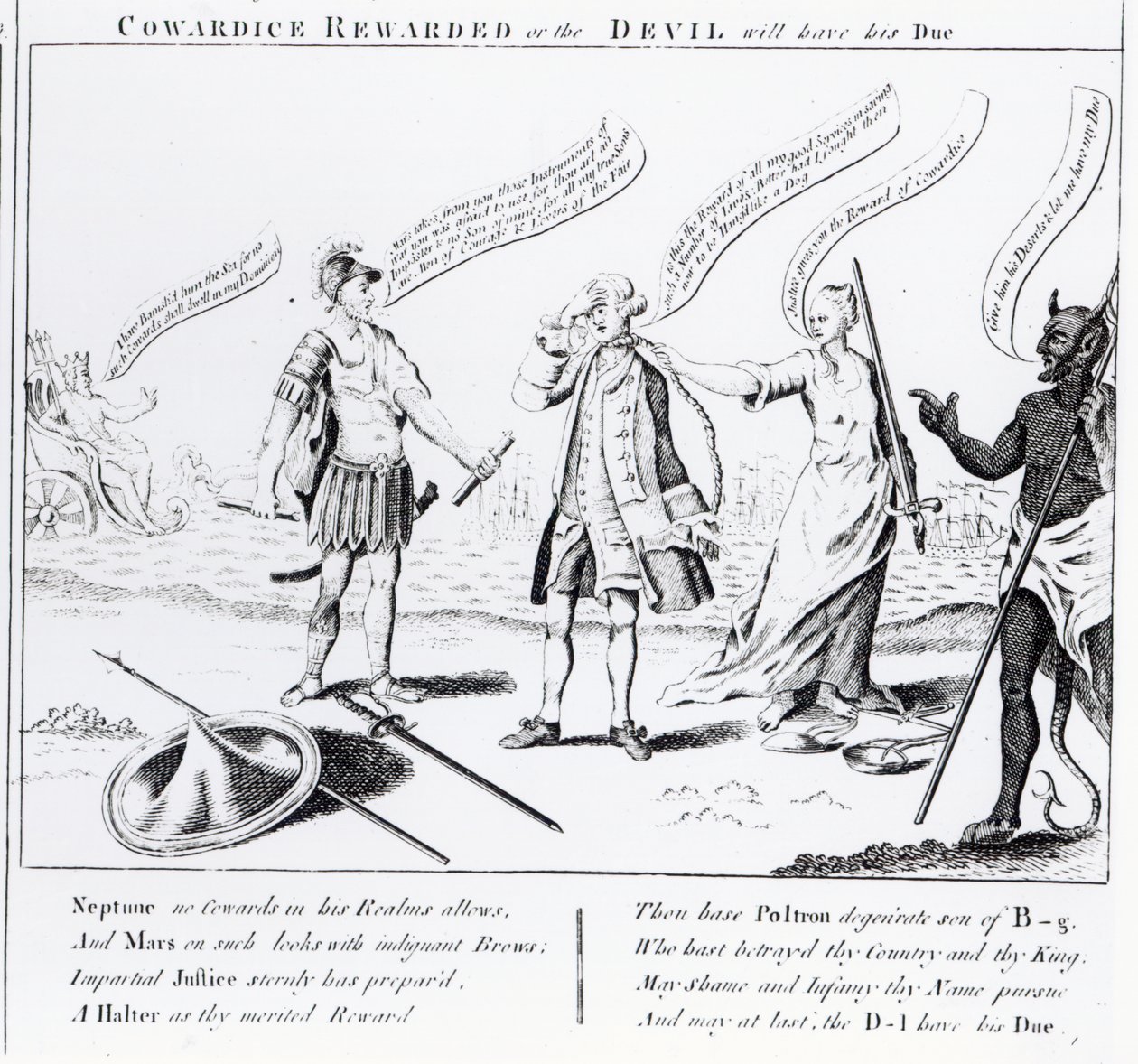 Cowardice Rewarded或魔鬼将有他的到期，1756年 作者 英语学校